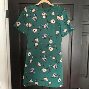 Banana Republic Green Floral Empire Waist Dress